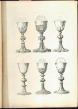 Ornate French antique solid silver gilt Gothic Chapel Set